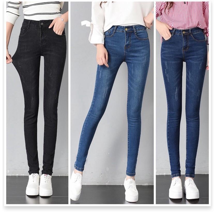 Quần jean nữ-co giản-cao cấp cào nhẹ chất vải mềm mịn