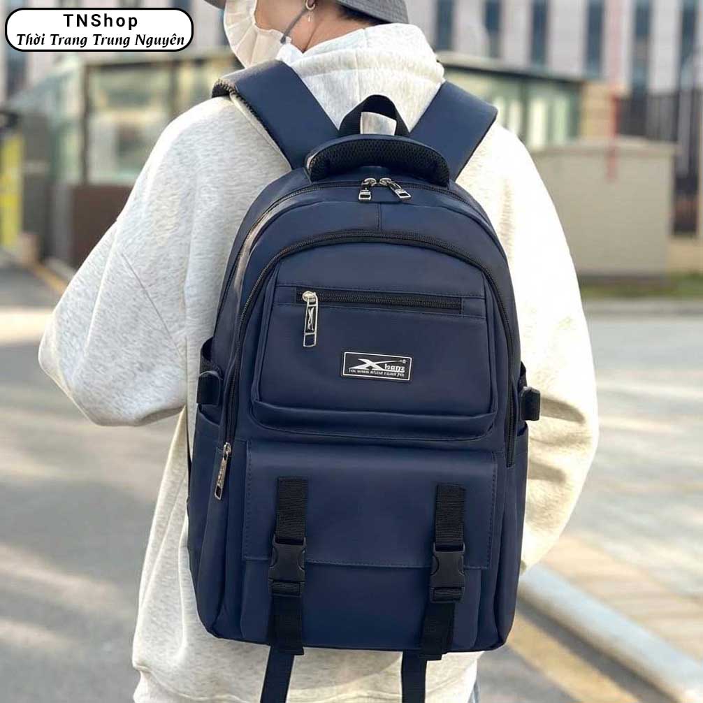 Balo Học Sinh Trung Học Xbags Dark Blue XB 3202 - Balo Chống Nước Hiệu Quả, Nhiều Ngăn Tiện Lợi, Đựng Được Laptop, Thiết Kế Thời Trang Nam Nữ