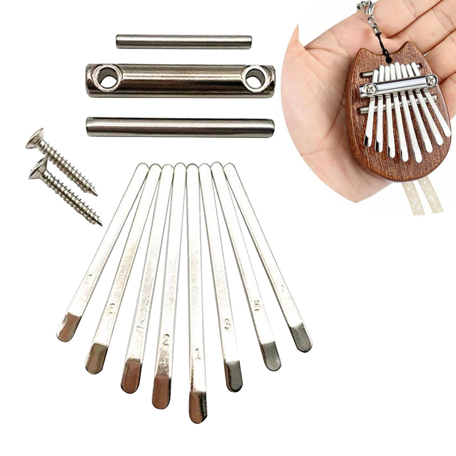Key of Kalimba, Thumb Piano Kalimba Bridge ,Saddle 8 Key Set, DIY Spare Parts for 8-Key Thumb Piano Silver