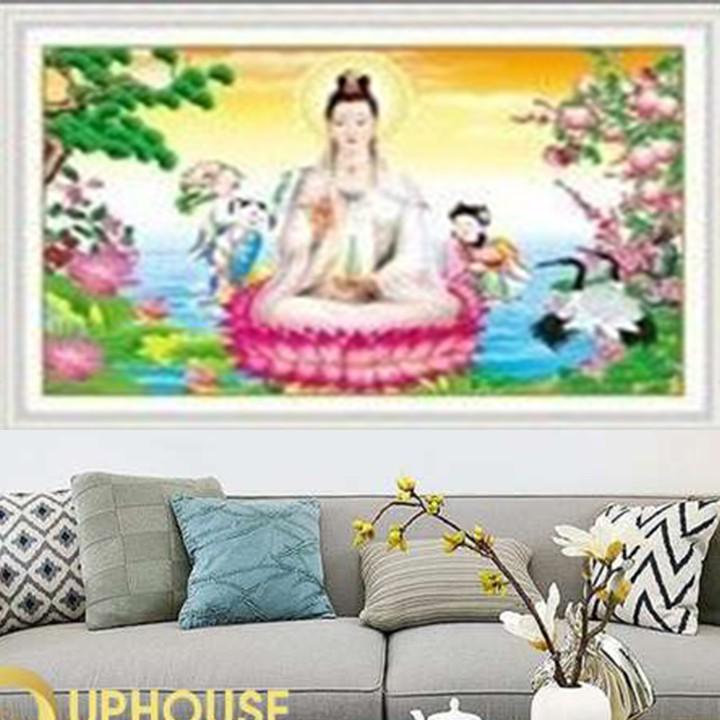 Tranh đá Quan Thế Âm Bồ Tát LV357 - kích thước: 70 * 46cm.