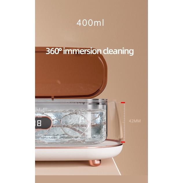 Máy Làm Sạch Trang Sức / Kính / Trang Sức Mini 400ml 48kHz Bằng Sóng Siêu Âm