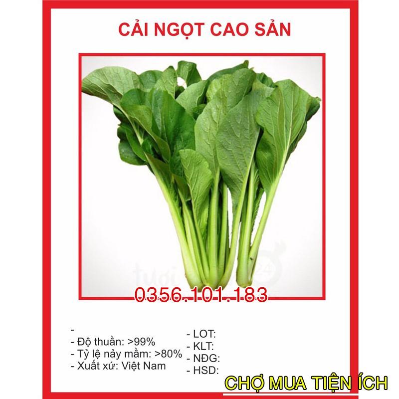 Hạt giống Cải Ngọt Cọng Xanh 20gr nhanh Thu Hoạch