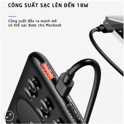 Pin dự phòng hỗ trợ sạc nhanh không dây 10W USAMS 10000mAh