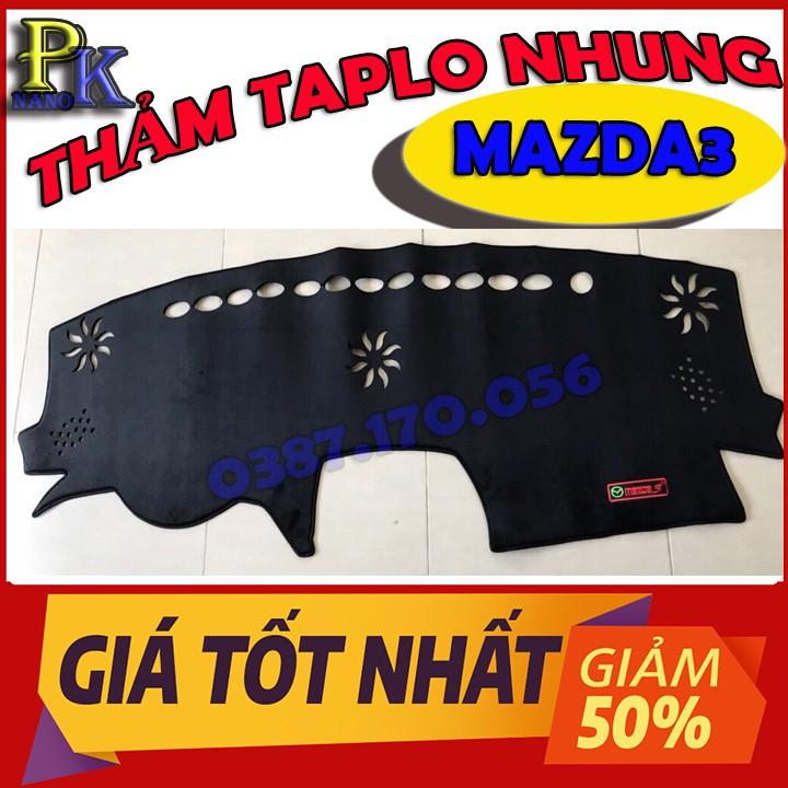 THẢM TAPLO NHUNG XE MAZDA3 – CHỐNG TRƯỢT – CHỐNG NÓNG HIỆU QUẢ - CHUẨN FORM