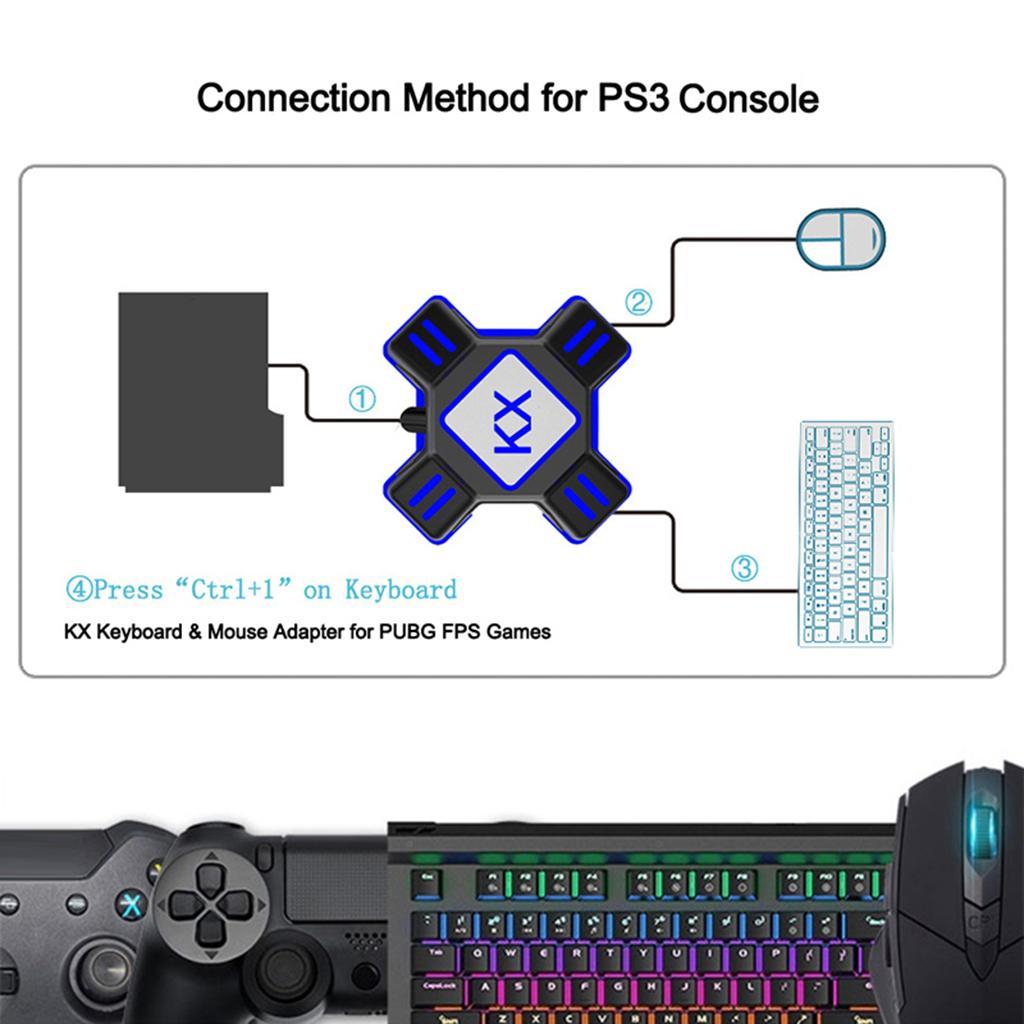 Gaming Keyboard Mouse Adapter Console USB Converter for S/X