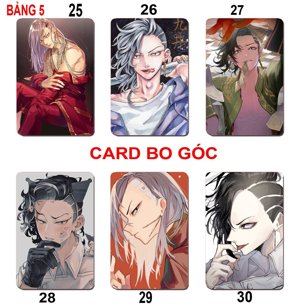 Card hình Kokonoi Hajime 6 ảnh khác nhau/ Thẻ card kokonoi Hajime kịch trường takemiki Tokyo Revengers