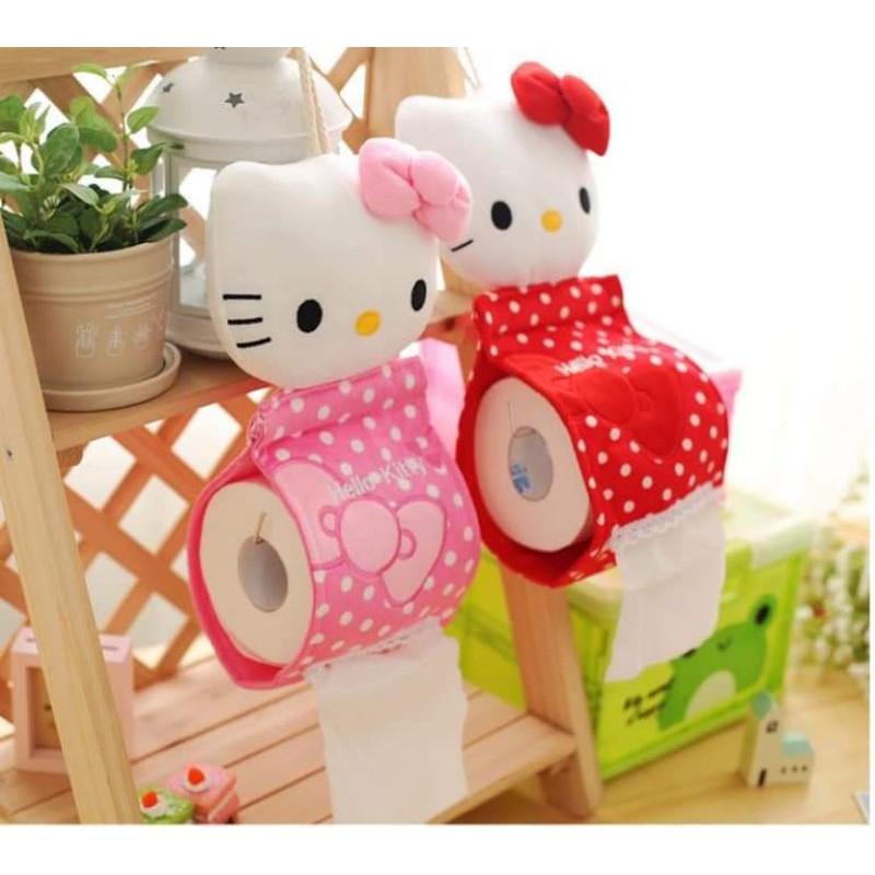 TÚI TREO KHĂN GIẤY BẰNG VẢI HÌNH KITTY