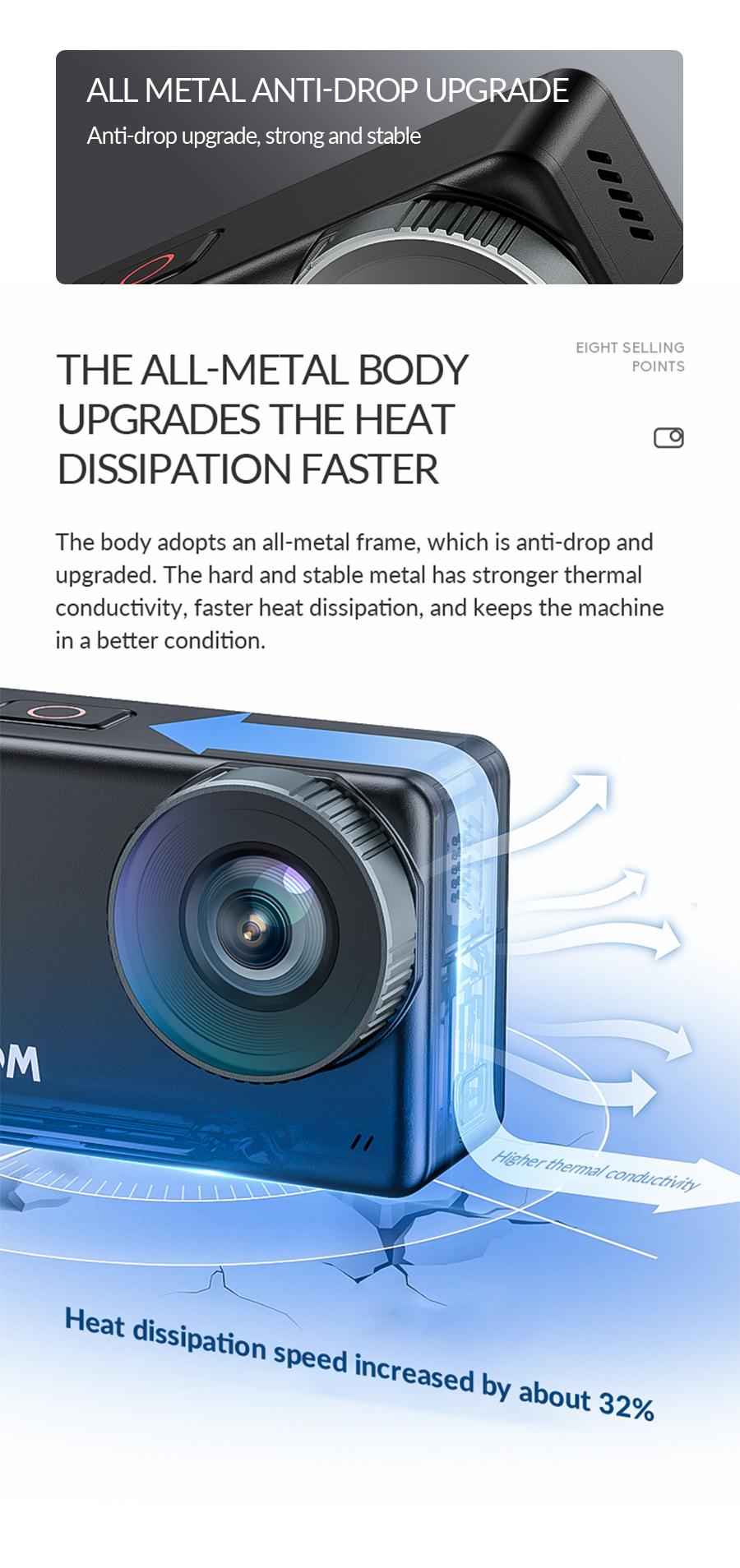 SJCAM SJ10 Pro Camera Hành Động Con Quay Hồi Chuyển EIS Supersmooth 4K 60FPS WiFi Từ Xa Camera Thể Thao Cực Chất 10M Thân Thể Thao Chống Nước DV