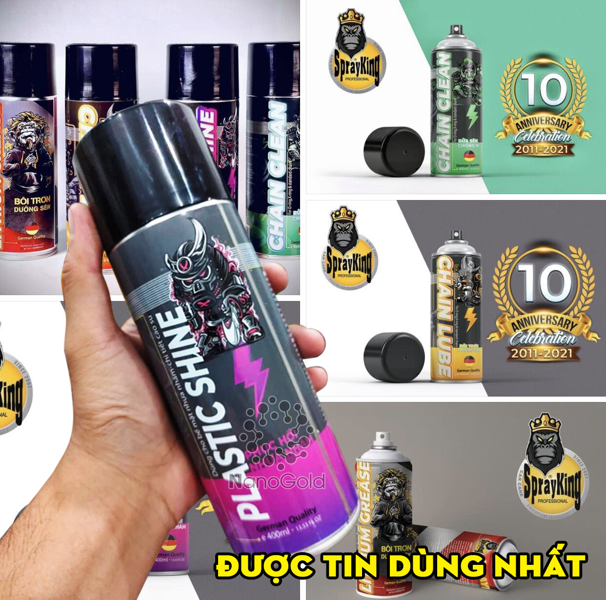 [SỐ ZÁCH] Chai Xịt Phục Hồi Nhựa Nhám Plastic Shine Sprayking 400ml Làm Bóng Sáng Tái Tạo Màu Cho Nội Thất Da Ôtô Làm Bóng Các Chi Tiết Xe Máy-Ôtô… Ecoshine