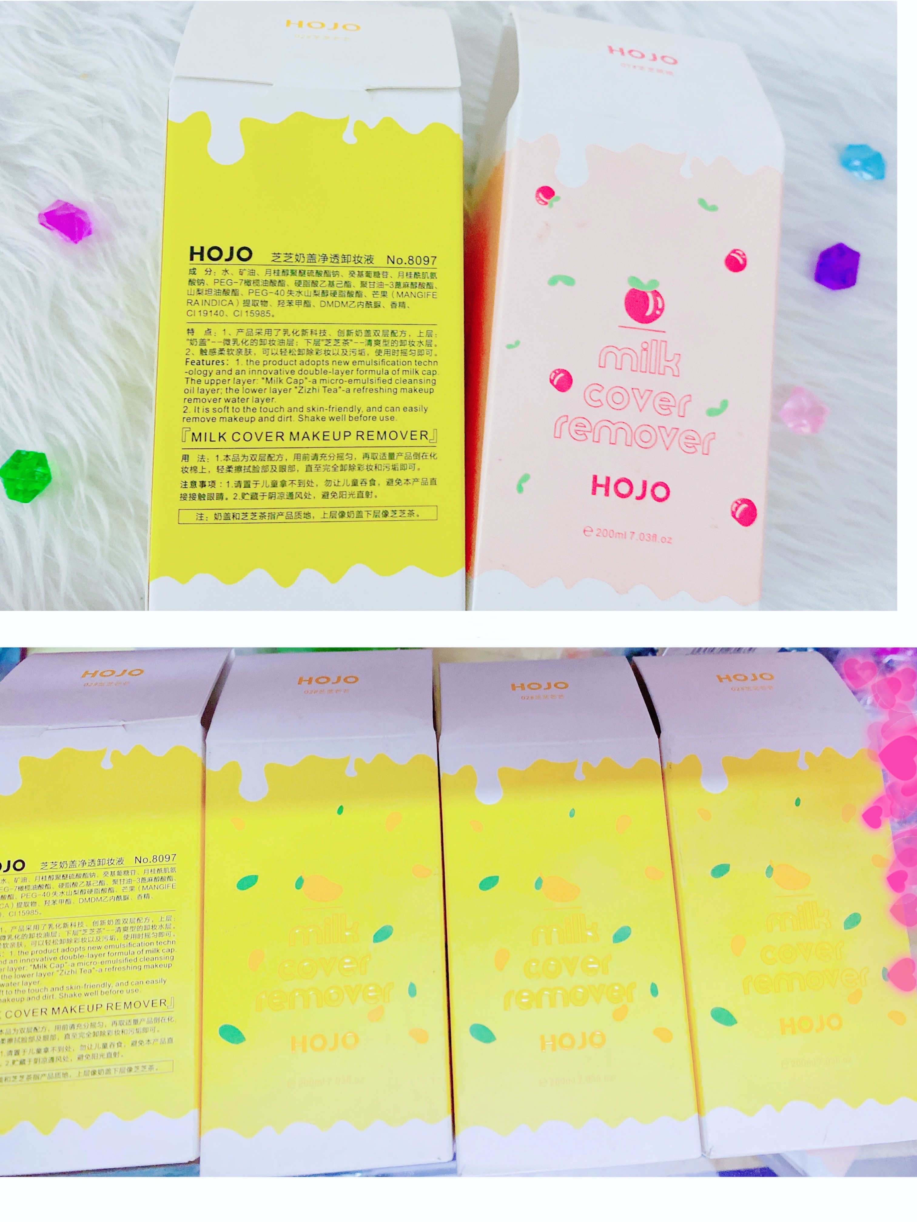 Chai Nước Tẩy TrangHOJO 2 Tầng Hương Đào, Xoài Sạch Da, Lành Tính Với Mọi Da 200ml Chính Hãng