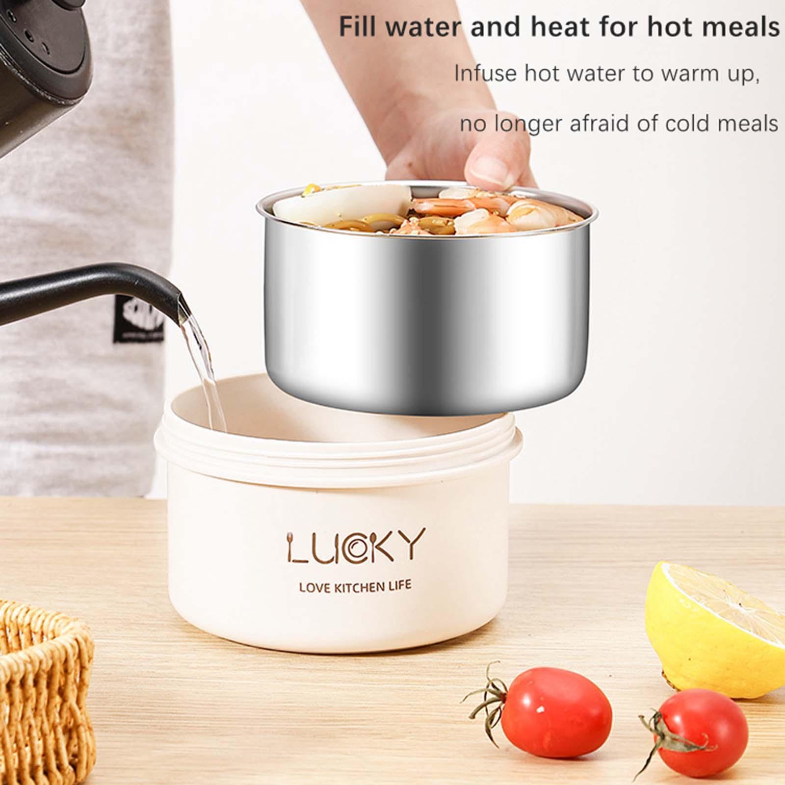 Portable Lunch Box Cutlery Set with Flatware Leakproof for Picnic Adult Kids
