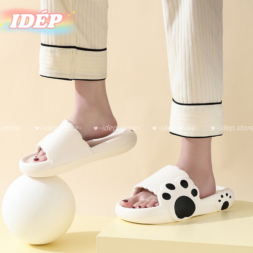 Dép bánh mì chân gấu đế dày 3.5cm siêu xinh chất EVA siêu nhẹ êm chân ullzang hot 2022 iDÉP- DL271