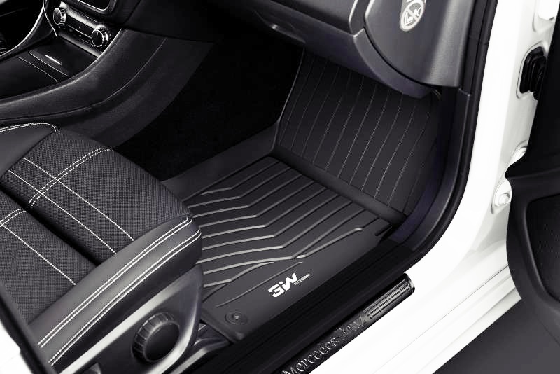 Thảm lót sàn cho xe ô tô Mercedes E 2009+ 2015- đến nay Nhãn hiệu Macsim 3W chất liệu nhựa TPE đúc khuôn cao cấp - màu đen