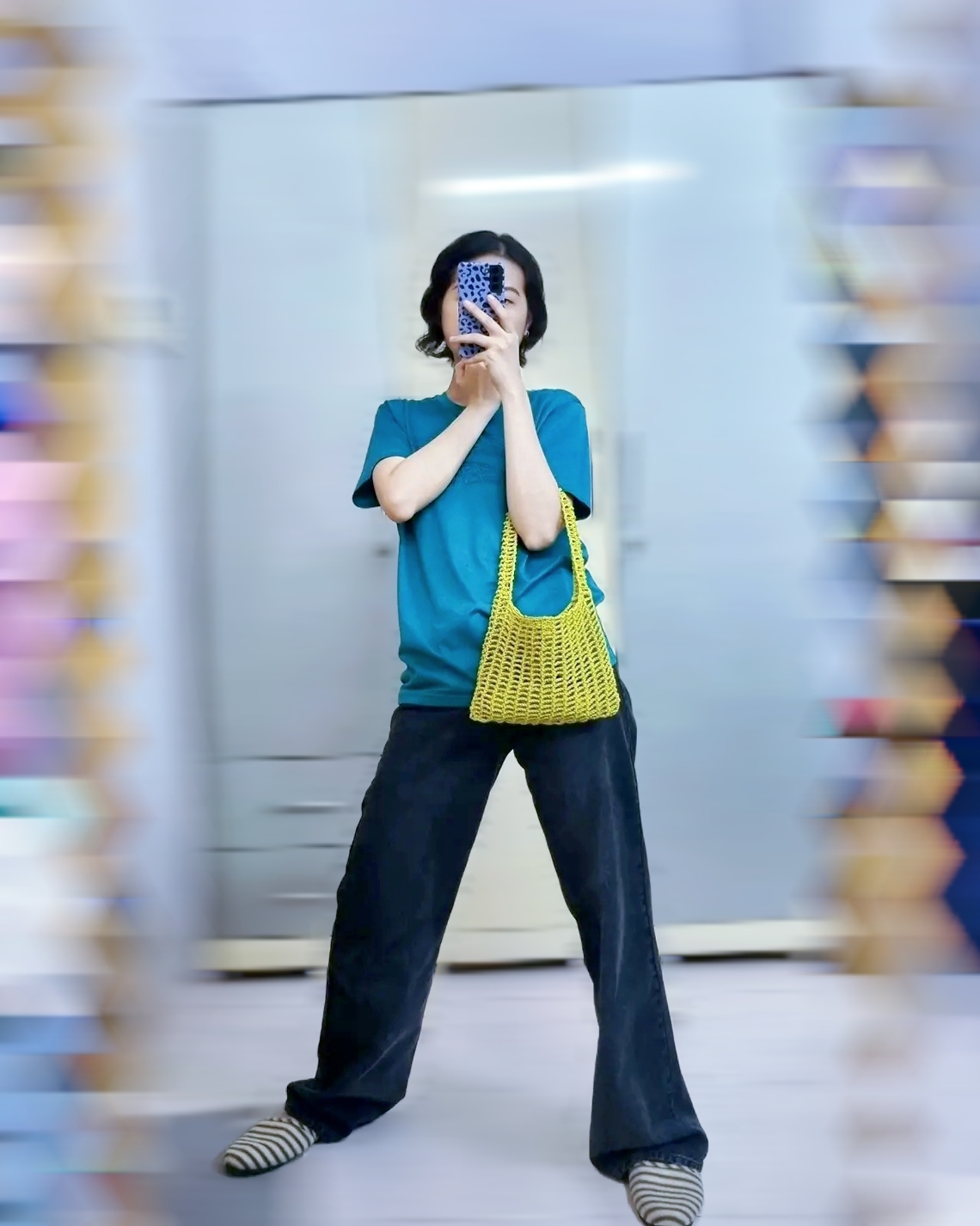 TÚI LƯỚI ĐEO VAI XÁCH TAY NỮ + TÚI VẢI RÚT / NO.1 BAG