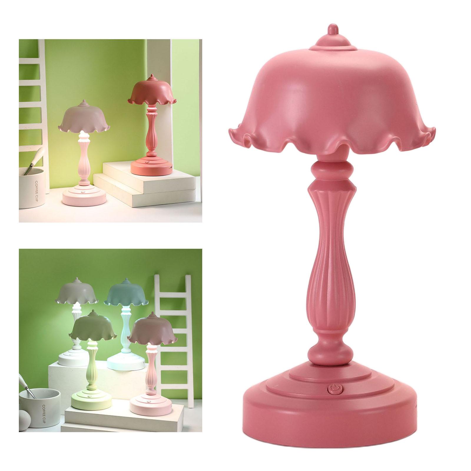 Bedside Table Lamp, with USB Ports, ABS Charger Base with Lotus Shade, Modern Desk Lamp for Bedroom, Living Room, Kid's Room, Dorm, Office