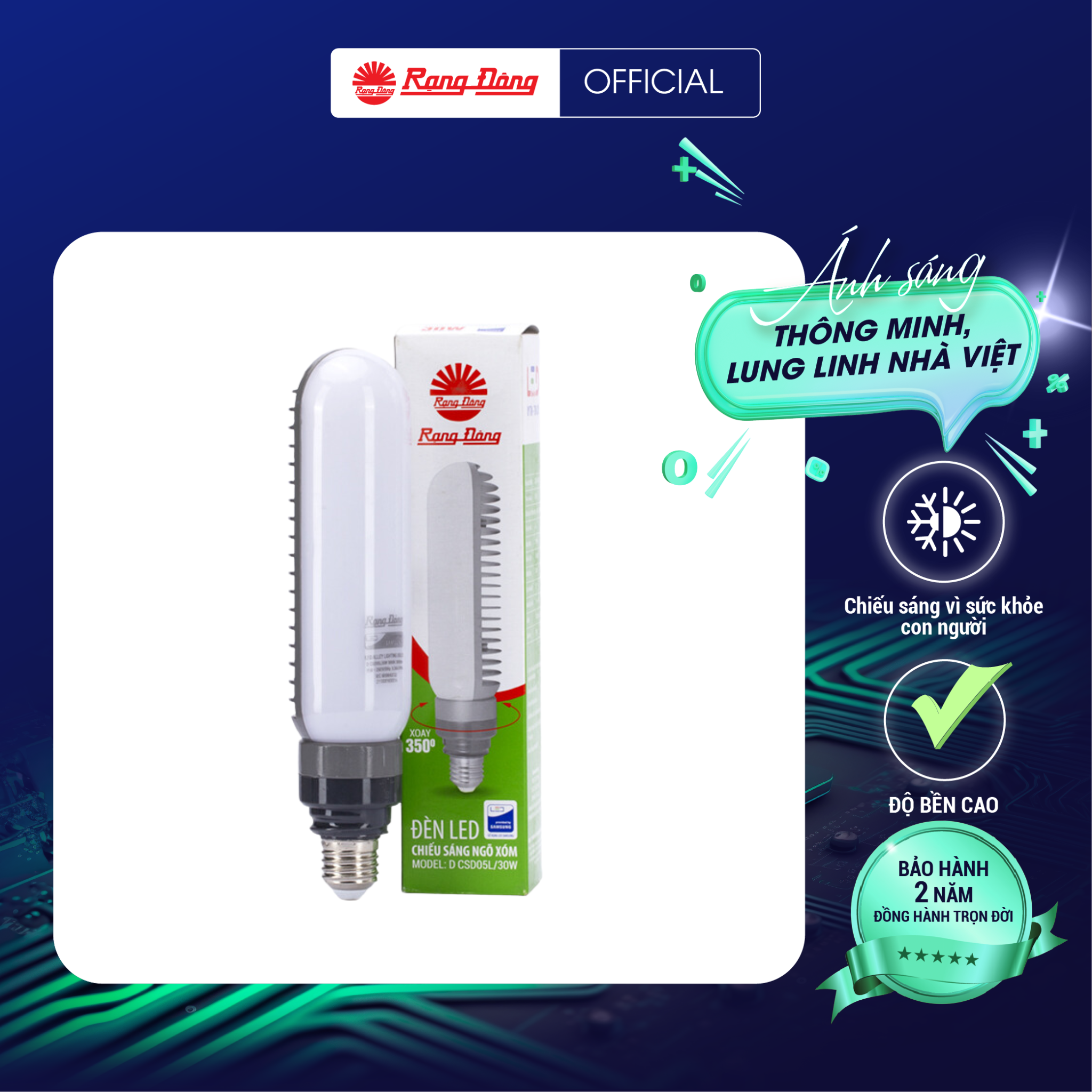 Đèn LED Rạng Đông chiếu sáng ngõ xóm, chiếu sáng đường Model: D CSD05L/30W