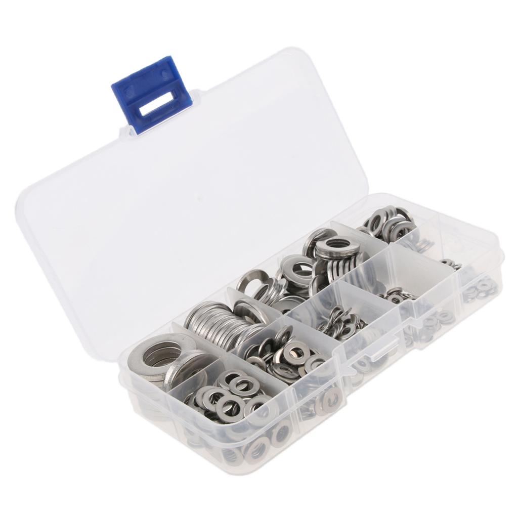 580 chiếc Phẳng Bằng Thép không gỉ Máy Rửa Assortment Bộ Bộ M2-M12