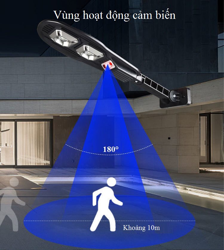 Đèn led thắp sáng ngoài trời siêu sáng có ĐKTX thông minh 24COB