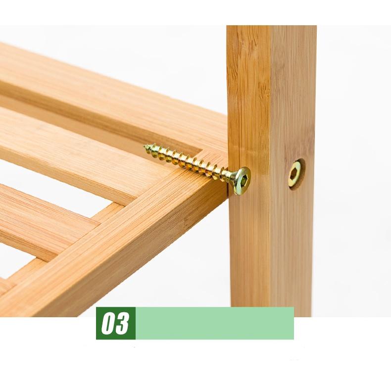 RE0612 Tủ treo quần áo gỗ tre mẫu lớn 165cm - Tủ quần áo gỗ tre - Tủ quần áo nhiều tầng