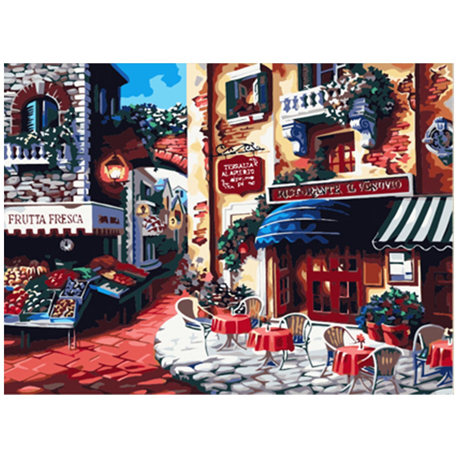 Tranh sơn dầu tự làm 16 x 20 inch trên Canvas Paint by Number Kit Mẫu hoa mùa xuân