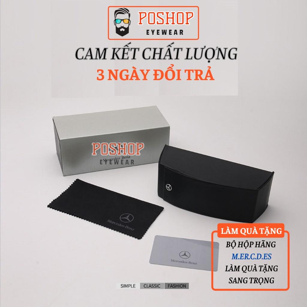 Kính mát nam cao cấp POSHOP gọng kim loại đàn hồi tròng phân cưc polaroid chống chói uv400 thời trang cổ điển M1
