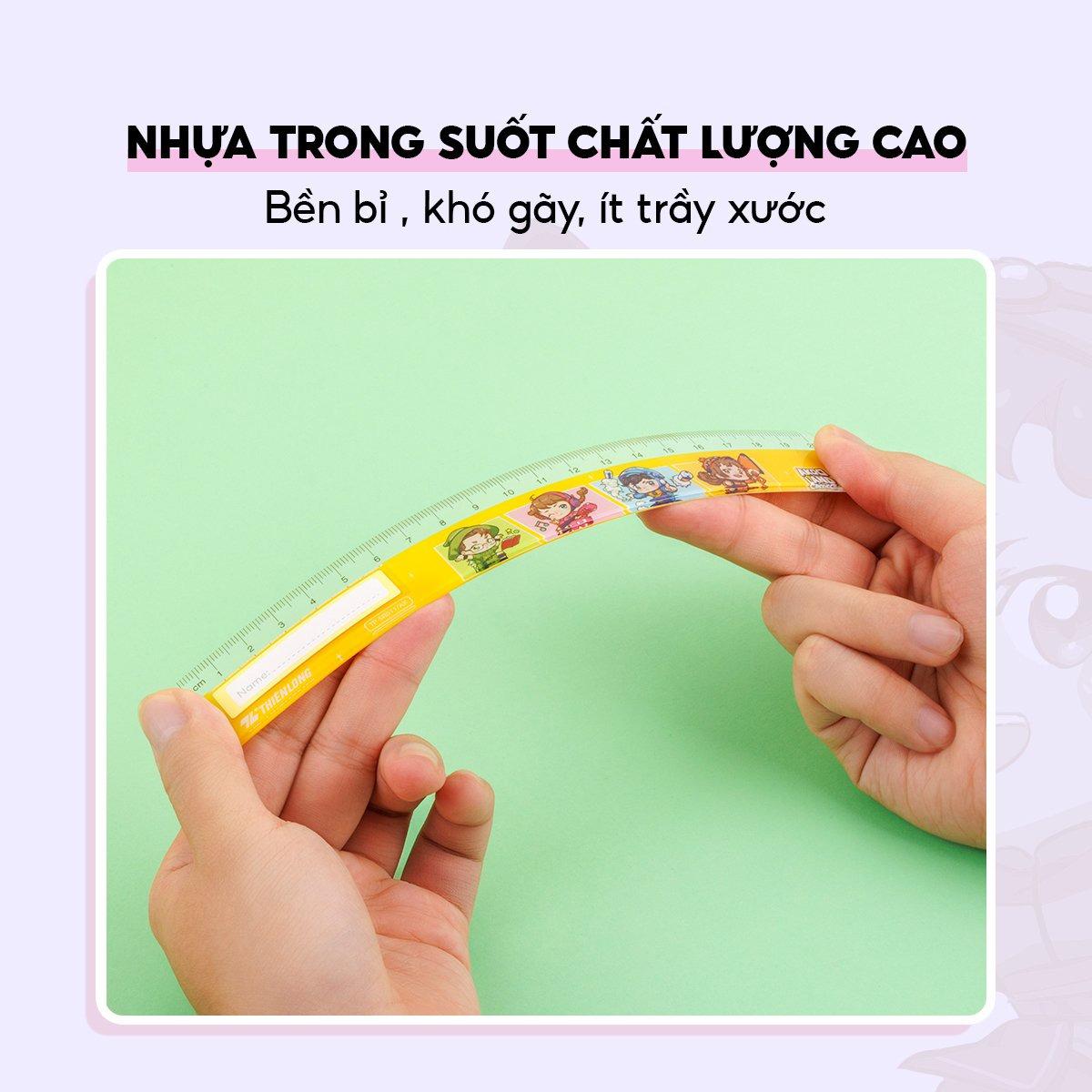 Thước Thẳng 20 cm - Nhân Vật Akooland Thế Giới Học Cụ Thần Kỳ - Thiên Long TP-SR011/AK