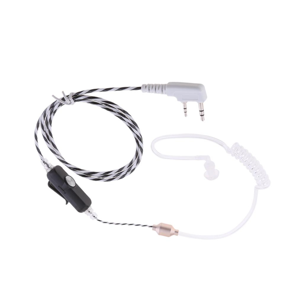 Air Tube Headset Earpiece Earphone Mic 2Pin for Baofeng Walkie Talkie Radio