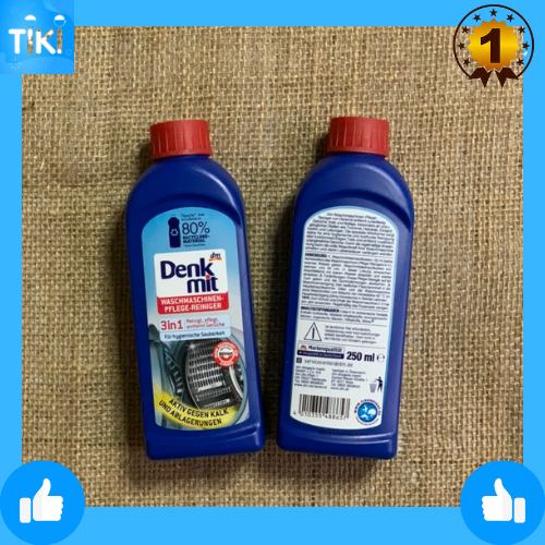 Chất tẩy rửa vệ sinh máy giặt 3 trong 1 250ml DENKMIT, Waschmaschinen-Pflege-Reiniger 3in1, 250 ml dùng cho máy giặt