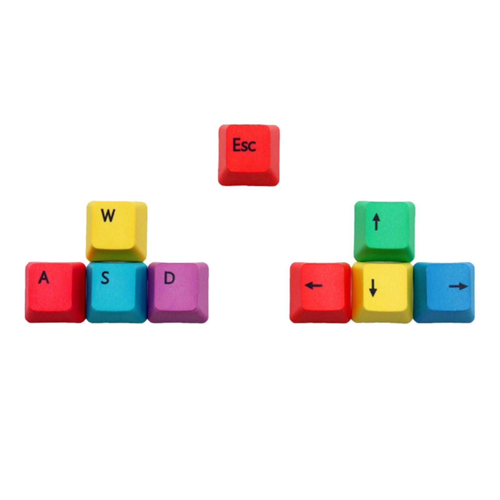 Upgraded PBT Pudding Keycaps 9pcs Set ESC ,  Keys , W , A , S , D