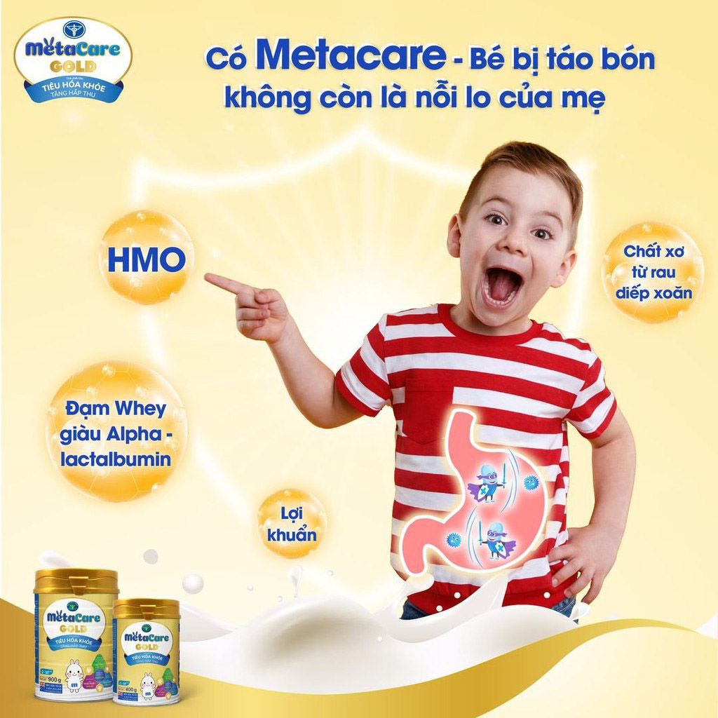 Sữa bột tốt cho bé Nutricare MetaCare Gold 1+, giúp cho bé tiêu hóa khỏe, tăng hấp thu (900g)