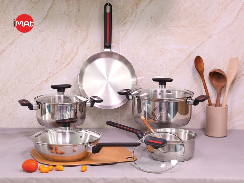 Bộ 5 nồi chảo iNox không chống dính