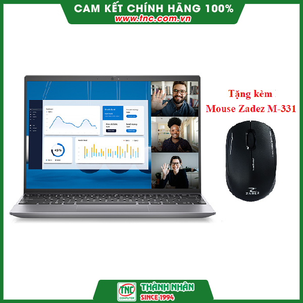 Laptop Dell Vostro 5320 V3I7005W (Xám) - Tặng kèm chuột Zadez M331 - Hàng chính hãng