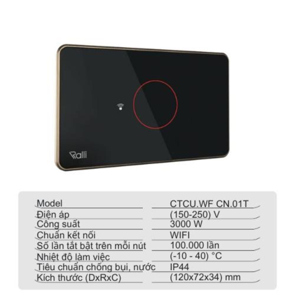 Công tắc cảm ứng thông minh Rạng Đông Kết nối Wifi Điều khiển và hẹn giờ qua điện thoại  CTCU.WF CN - 4 nút bấm