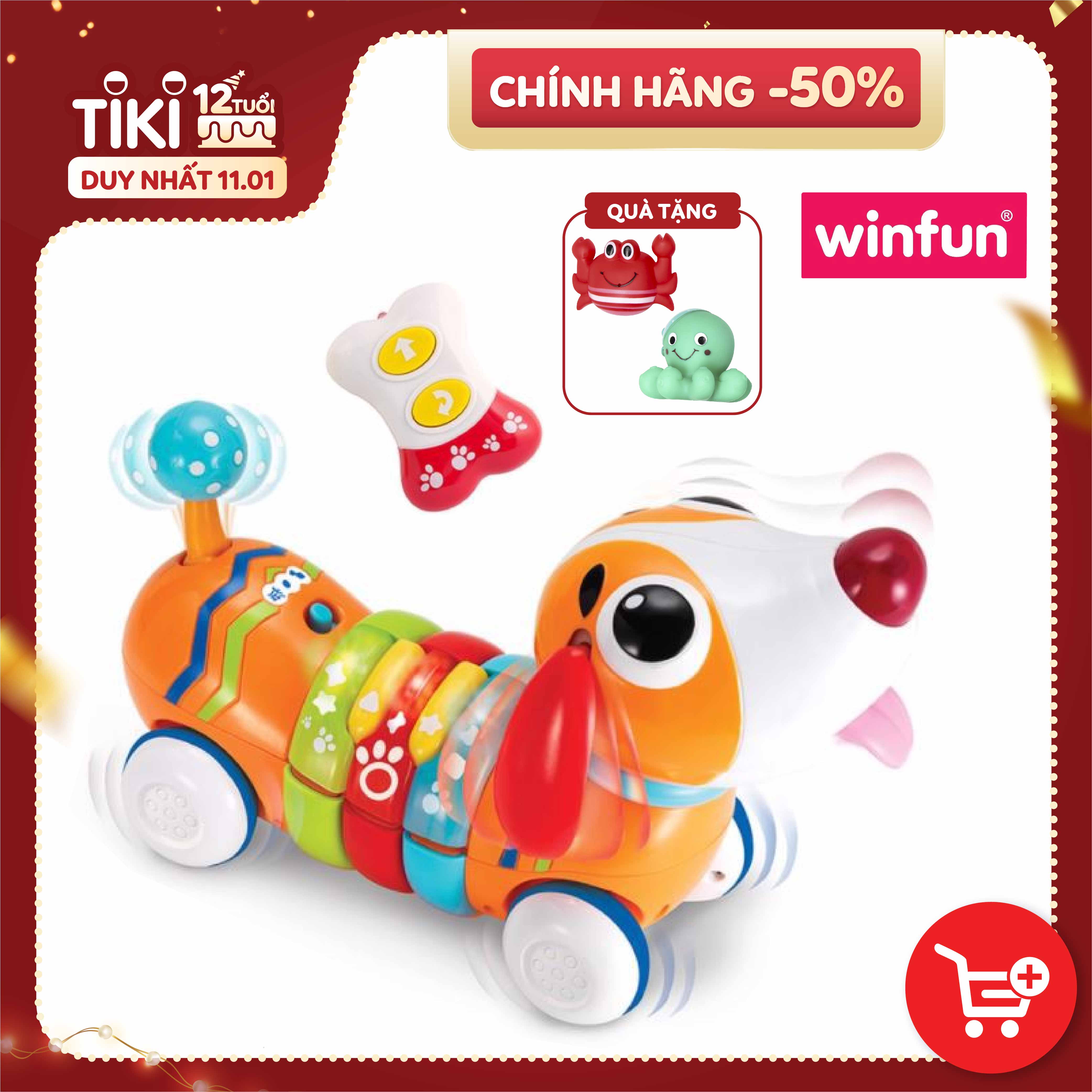 Xe ô tô đồ chơi điều khiển từ xa cho bé hình chú sâu  WINFUN 1140 phát nhạc kích thích các giác quan phát triển