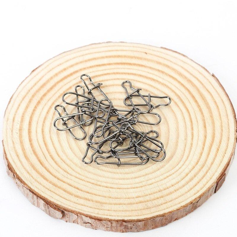 100pcs 000-6# Fishing Nice Hooked Snap Pin Fast Clip 304 Stainless Steel Fishing Barrel Swivel Lure Connector Accessories