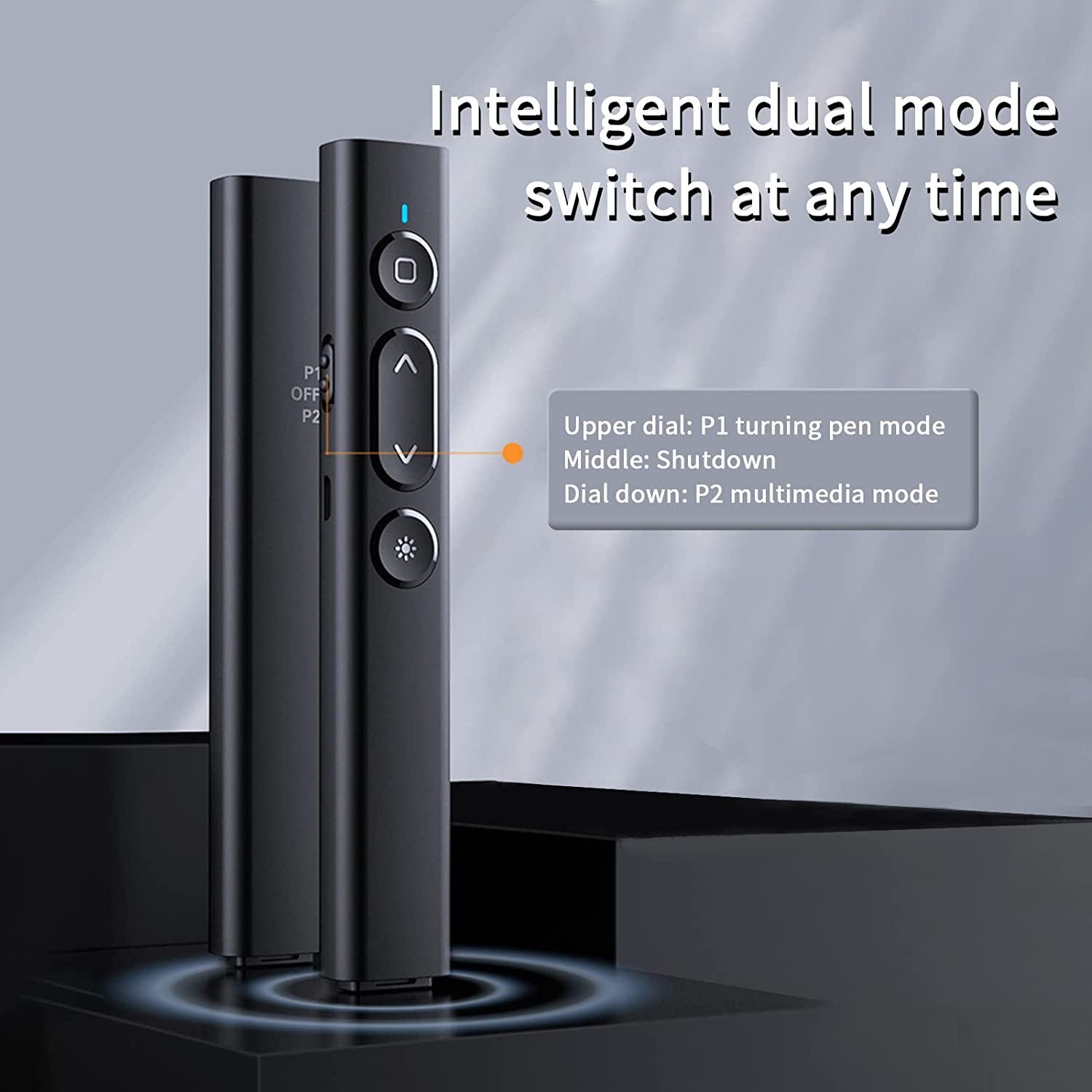 2 chế độ Trình bày Không dây 2.4GHz Phạm vi điều khiển 100m USB