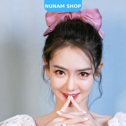 Kẹp tóc nơ size to vải satin phong cách vintage chuẩn form cực đẹp cho nữ Nunam Shop