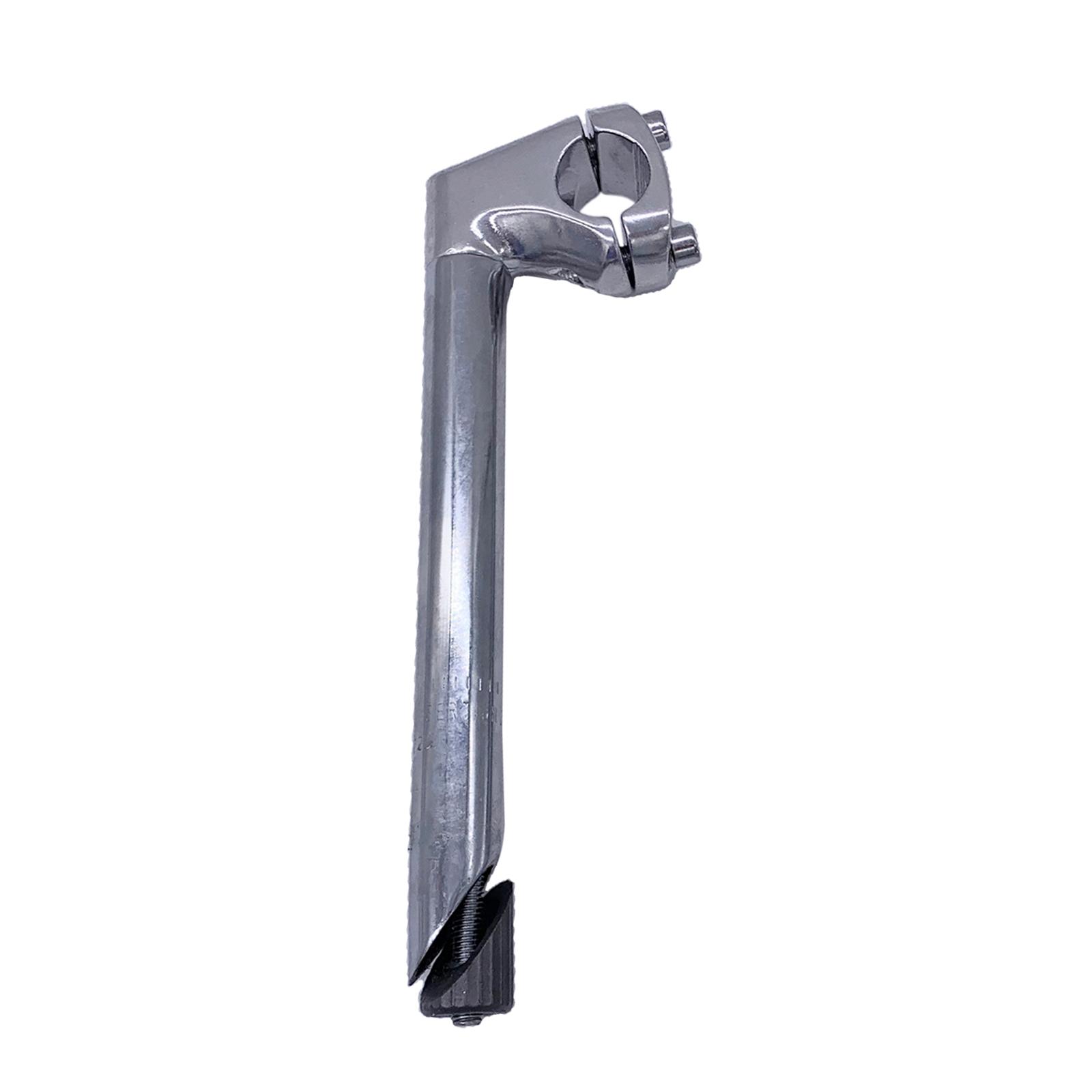 Bike Quill Stem 25.4mm Handlebar Folding Bicycle Handle Bar Riser 1" Fork Gooseneck Stem for BMX Road Folding Bikes, Beach Cruiser Bicycles
