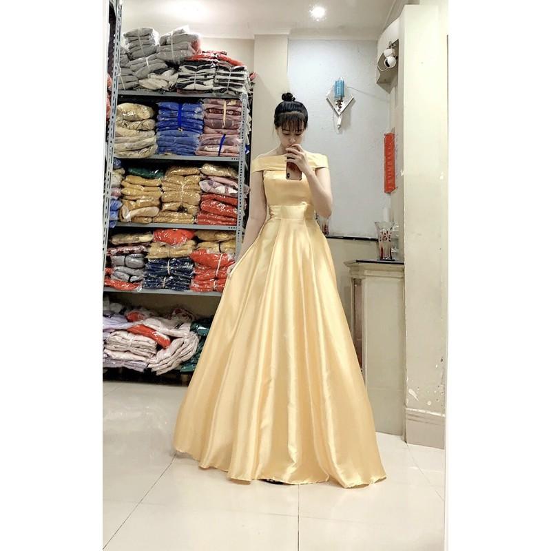 Đầm Maxi xoè bẹt vai SANG TRỌNG MS15Y ( Size M, L đến 58kg )MM MM