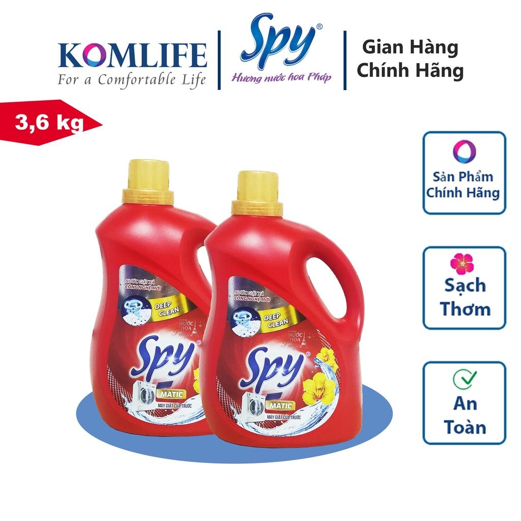 Can nước giặt cửa ngang 3,6 kg SPY Deep Clean Matic ít bọt, sạch sâu, thơm lâu giúp làm mềm vải