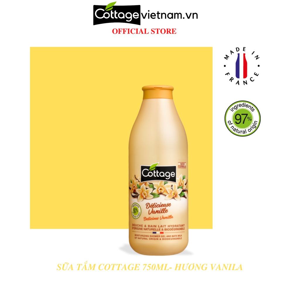 Sữa tắm Cottage của Pháp 750ml, Hương Vani (Valina)