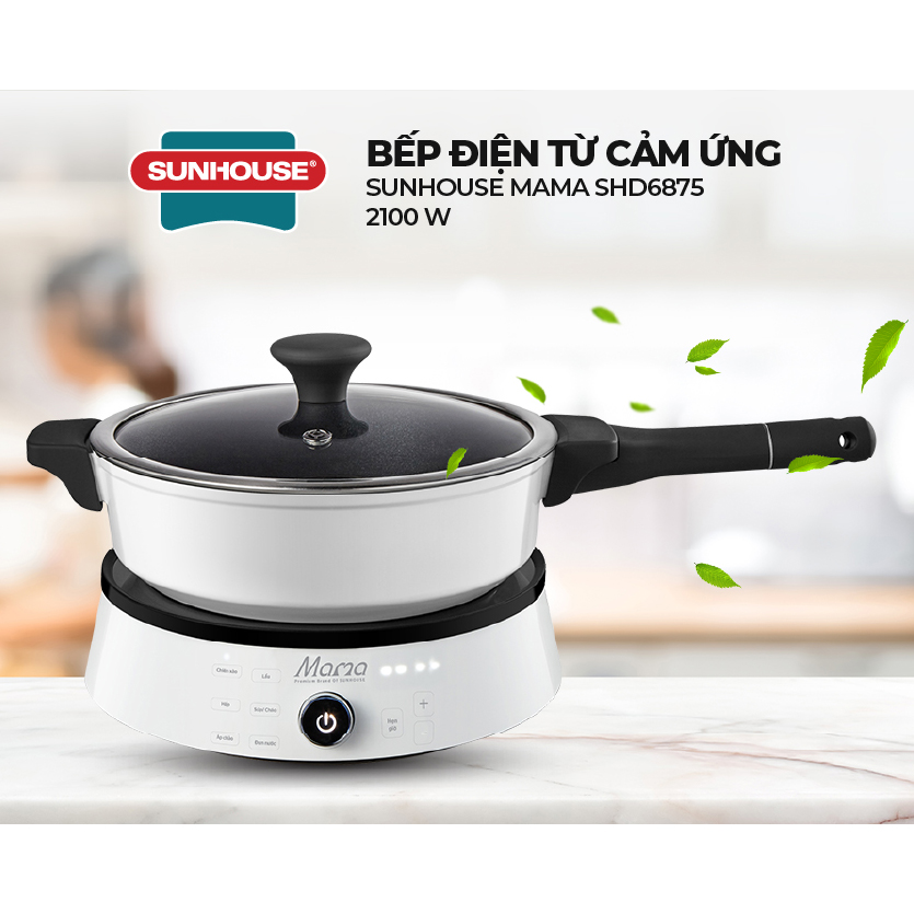 Bếp Điện Từ Đơn Cảm Ứng Sunhouse Mama SHD6875 - Kèm Nồi Lẩu Cao Cấp - Hàng Chính Hãng