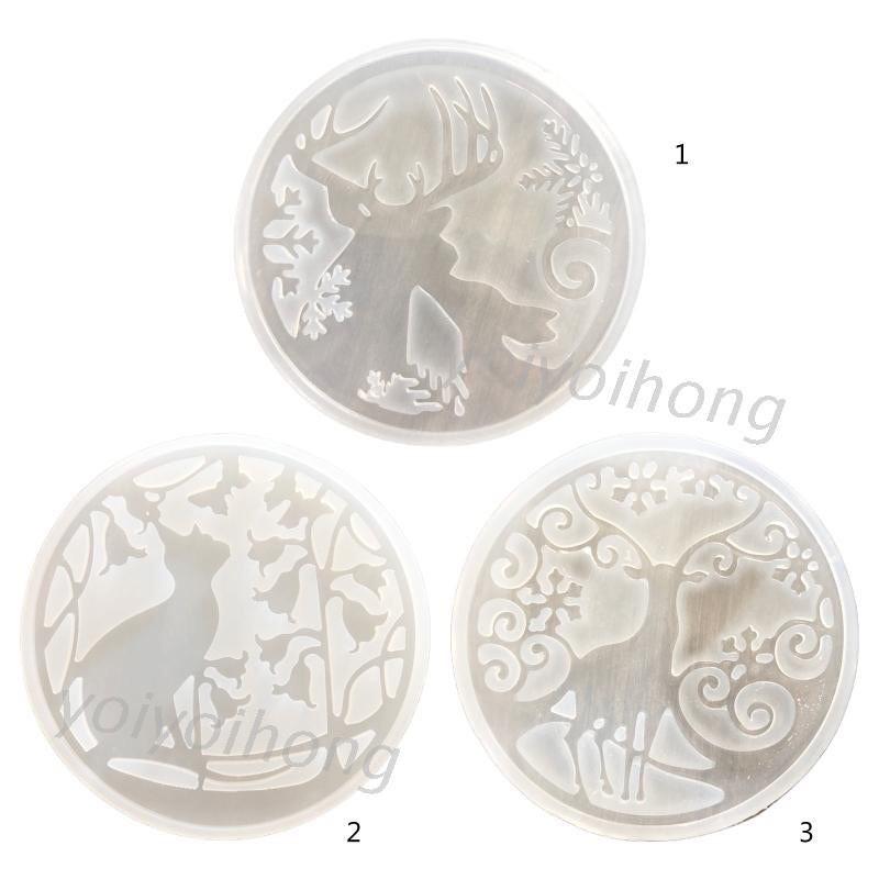 Khuôn Silicone Móc Khóa Resin Tròn Làm Đồ Trang Trí Noel Giáng Sinh - Trường Thịnh Sài Gòn