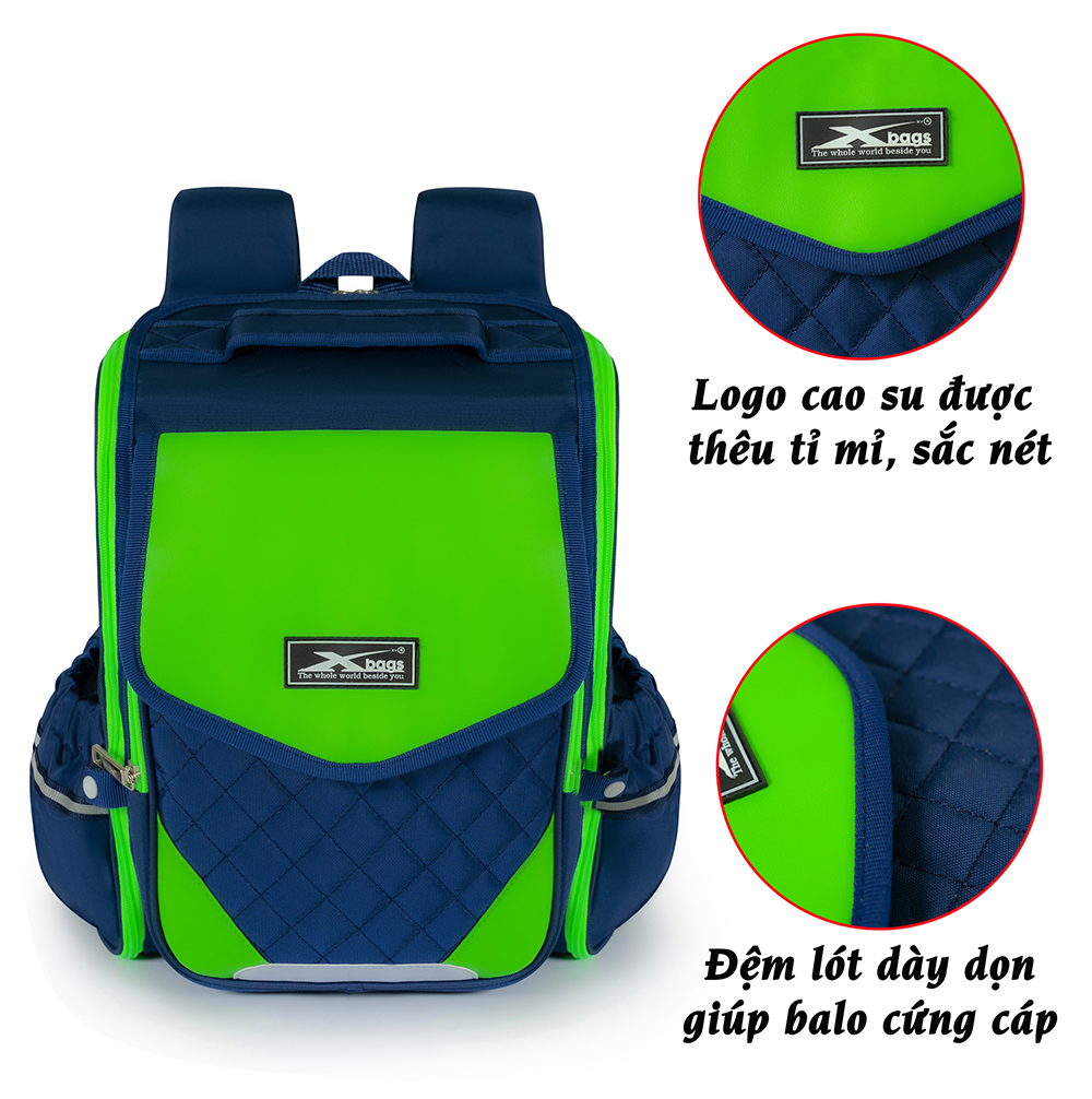 Balo Chống Gù Bé Trai, Bé Gái Xbags Xb 3108, Balo Học Sinh Tiểu Học làm bằng chất liệu Polyester, chống thấm nước