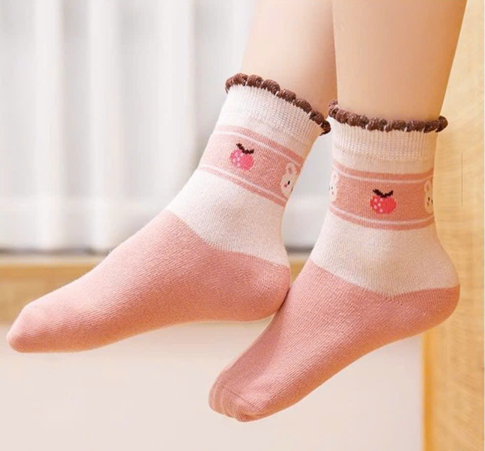 SET 5 ĐÔI TẤT VỚ 35 DỄ THƯƠNG TỪ 1-12 TUỔI DÀNH CHO BÉ GÁI