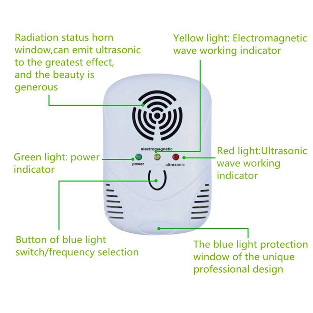 Electronic Ultrasonic Pest Killer Pest Control Repeller AC110V-230V EU Plug