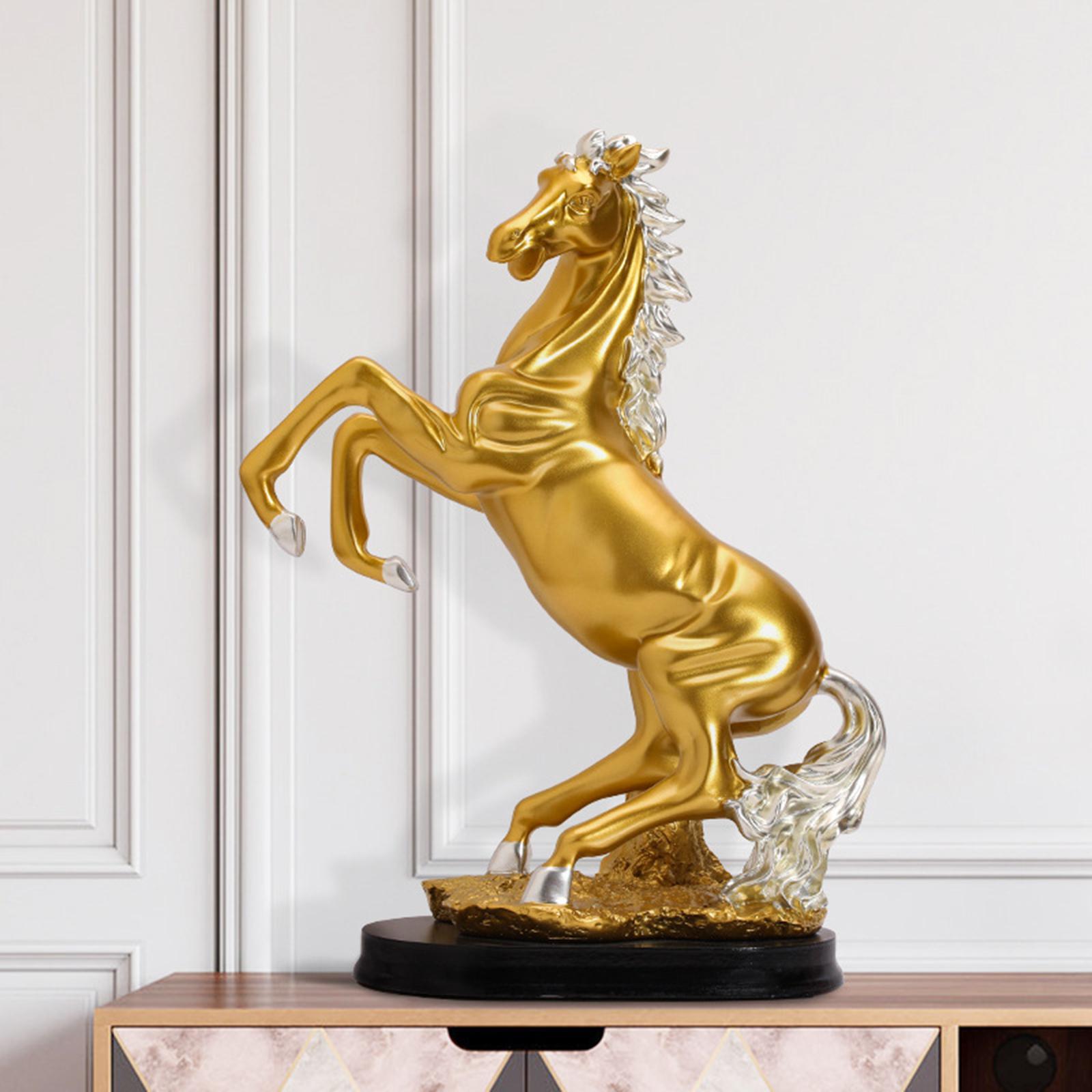 Horse Statues Animal Sculptures Decorative Souvenirs Gifts Collectible Art Works Resin Figurines for Wedding Bedroom  Stand Cabinet