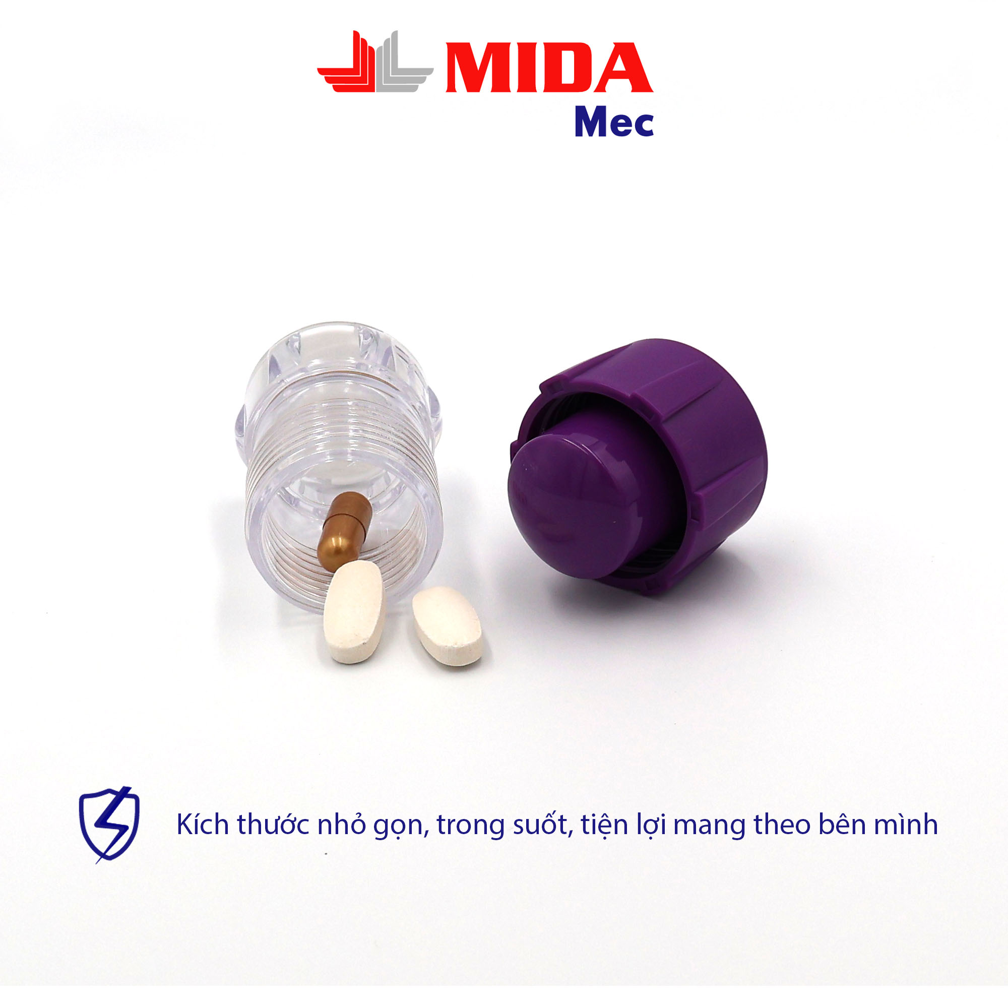 Dụng cụ nghiền thuốc MidaMec - Màu Tím