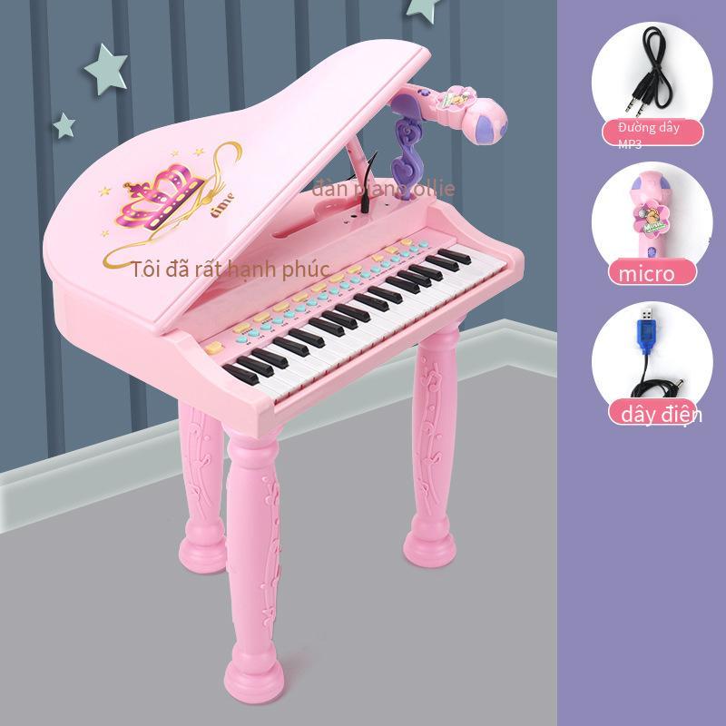 Phong cách mới nhất dành cho trẻ em đàn organ điện tử đa chức năng câu đố giáo dục sớm đàn piano hát với micrô mini phong cách mới dành cho trẻ em có thể chơi được