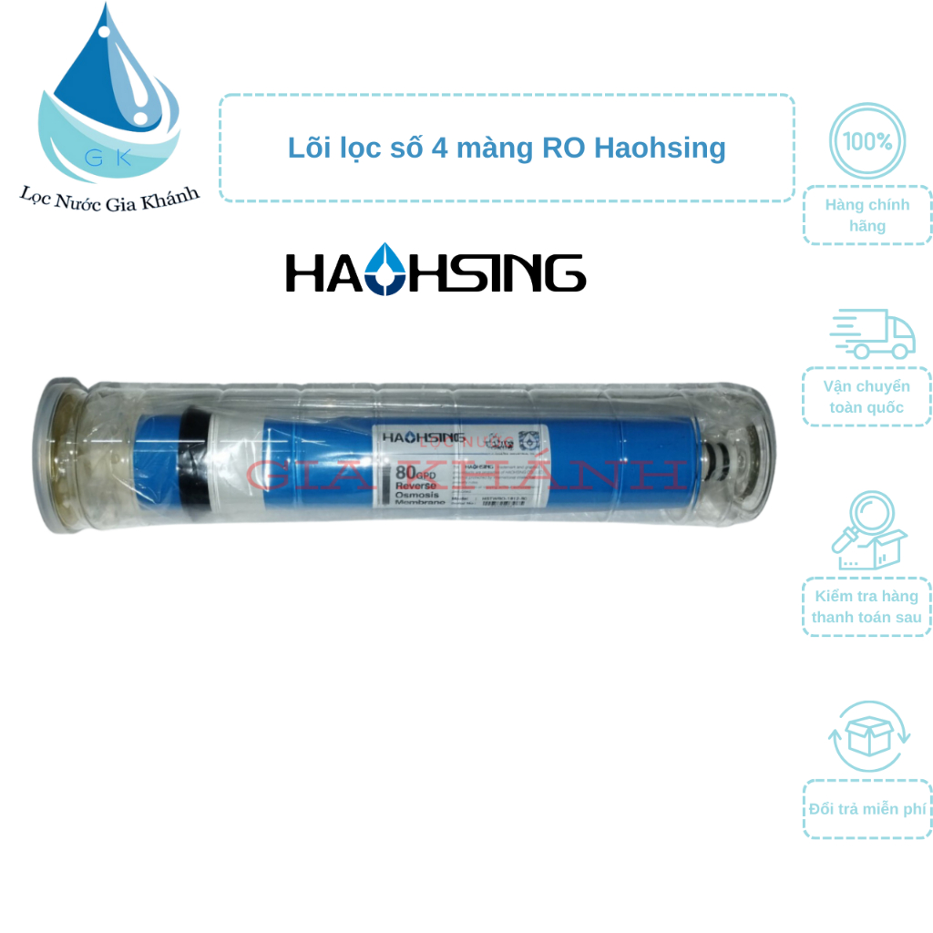 Lõi lọc số 4, màng lọc RO 80G Haohsing